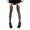 Black, variant on Women Fishnets Mesh Thigh High Stockings Elegant Flower Lace Patterned Garter Belt Pantyhose Suspender Tights Leggings
