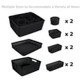 thumbnail image 5 of Simplify 10 Pack Plastic Storage Basket Set in Black, 5 of 11