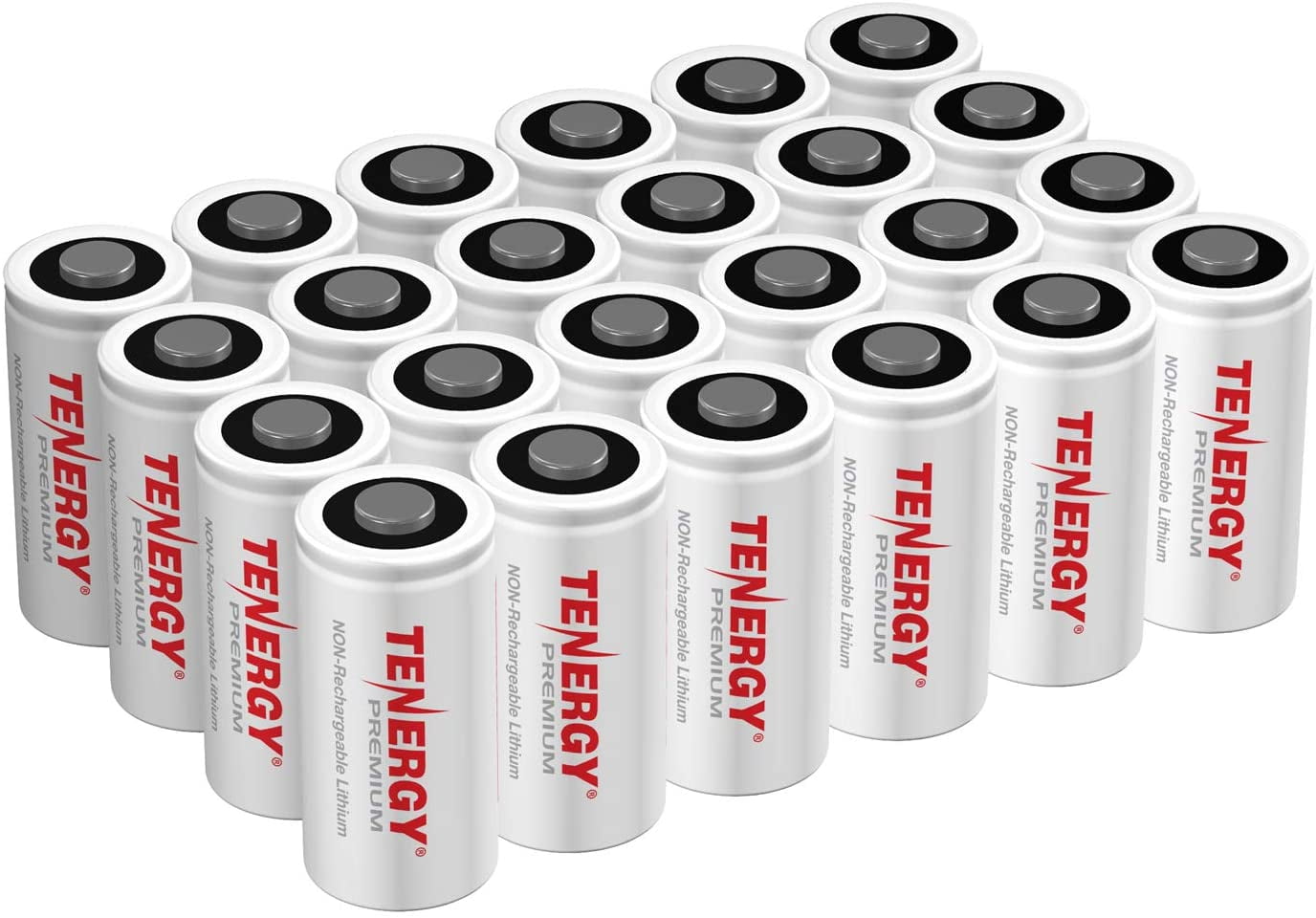 Tenergy Premium CR123A 3V Lithium Battery, [UL Certified] 1600mAh Photo Lithium Batteries