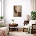 thumbnail image 3 of Framed Canvas Print Wall Art Abstract Earth Tone Shapes Print Minimalist Geometric Artwork For Living Room Decor - 16"x24" NATURAL, 3 of 8