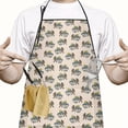 thumbnail image 2 of Light Pink Bigfoot and Mountain Pattern Apron-Garden Aprons for Women with Pockets-Cotton Linen Waterproof Kitchen Cooking Gardening Aprons Adjustable for Kitchen,Cooking,BBQ and Salon 33x27 Inch, 2 of 6