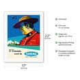 thumbnail image 2 of Visit (Verso il Canada) - Canadian Mountie - Sabena Belgian World Airlines - Vintage Airline Travel Poster by Gaston Van den Eynde c.1950s - Bamboo Fine Art 290gsm Paper (Unframed) 17x22in, 2 of 4