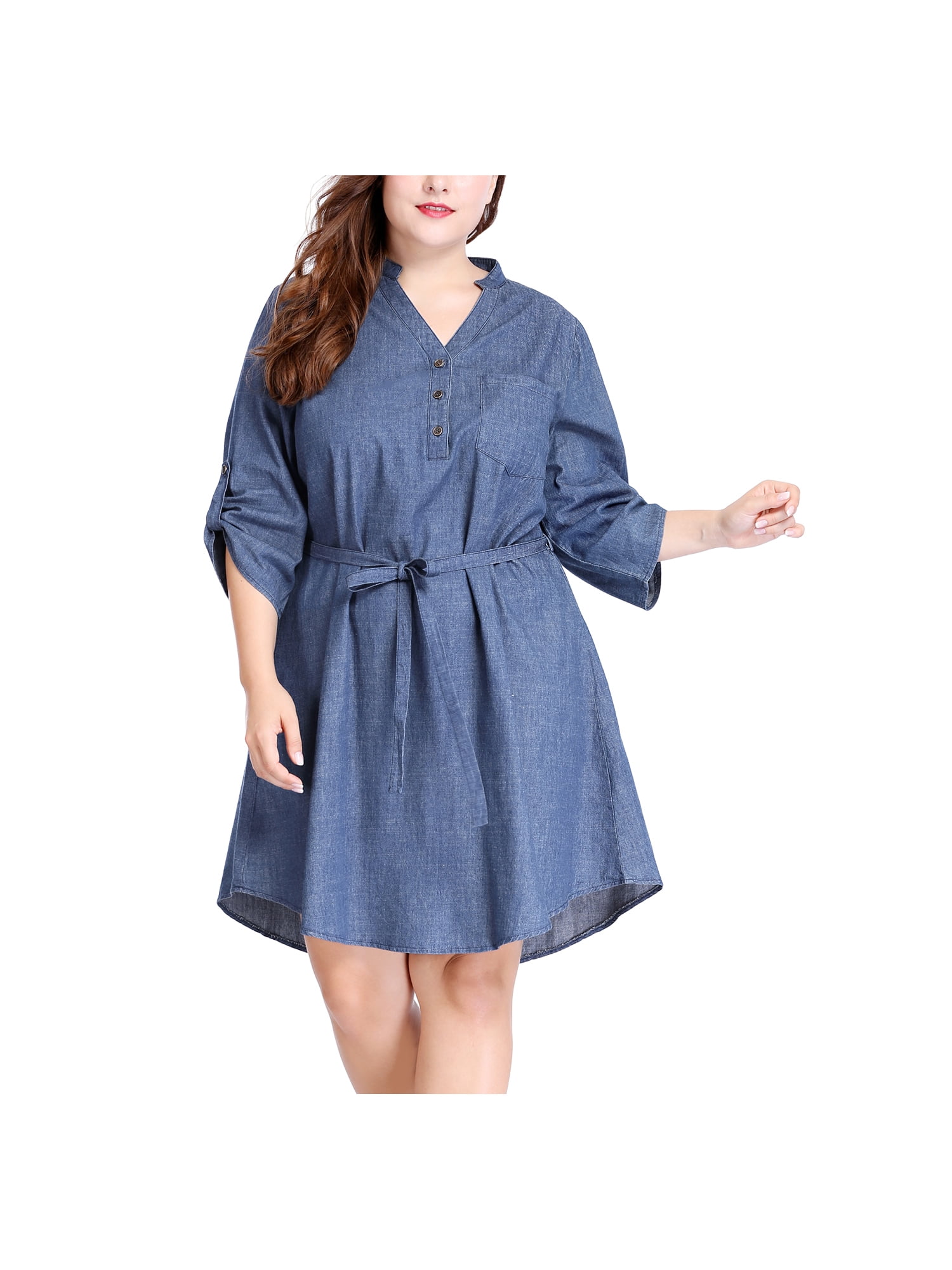 plus size denim dresses skirts