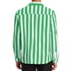 thumbnail image 3 of Camisa Casual de Manga Larga de Rayas Verticales para Hombre Inspire Chic, Ajuste Regular, 2XL Verde y Blanco, 3 of 7
