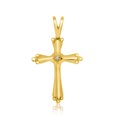 thumbnail image 3 of 14K Yellow Diamond Illusion Cross Pendant with 18" Chain, 3 of 4