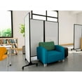thumbnail image 5 of Versare&nbsp;QuickWall&nbsp;Folding Portable Partition&nbsp;Black Frame | 3 Panels | 8'4" x 6'8" Sand Fabric, 5 of 7