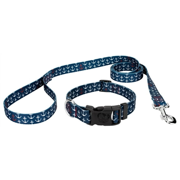 Country Brook Petz® Deluxe Anchors Away Dog Collar and Leash, Large