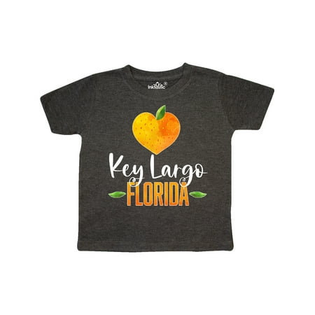 

Inktastic Key Largo Florida Orange in Heart Gift Toddler Boy or Toddler Girl T-Shirt