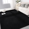 thumbnail image 1 of Alfombra Gifeas, grande, ultrasuave y moderna, 120 x 180 cm, color negro, 1 of 9