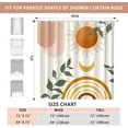 thumbnail image 6 of Mid Century Abstract Boho Orange Aesthetic Shower Curtain Set, Spring Summer Pink Green Nature Leaf Sun Modern Minimalist Home Bathroom Curtain Decor with 12 Hooks 72x72 Inches, 6 of 6