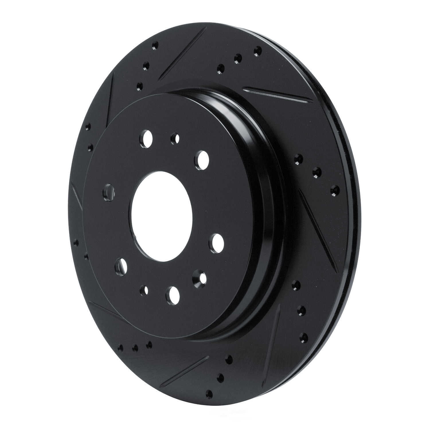 Dynamic Friction Company 633-47081L DFC Brake Rotor - Drilled And Slotted - Black