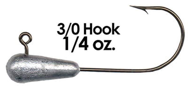 (4 pack) Arkie Lures Tube Insert Grub Body Jig Head, 1/4 oz., Brass/Lead Color