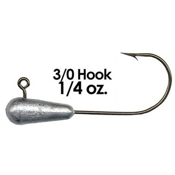 Arkie Lures Tube Insert Grub Body Jig Head, 1/4 oz., Brass/Lead Color