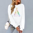 thumbnail image 5 of FDGIU 2025 Women's Sequined Snowflake Blouse – Christmas Long Sleeve Tee, Party Vacation Casual Top‌, 5 of 6