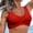 Red, variant on EHRWE Strappy Bikini Top Hottest Women's Front Bikini Top V Neck Push Up Padded Swimsuit Top Swimsuit Blue, Sizes S-2XL