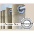 thumbnail image 3 of Your Chair Covers - 52 X 84 Inch Velvet Curtains with Grommets Beige - 2 Panels, 3 of 6