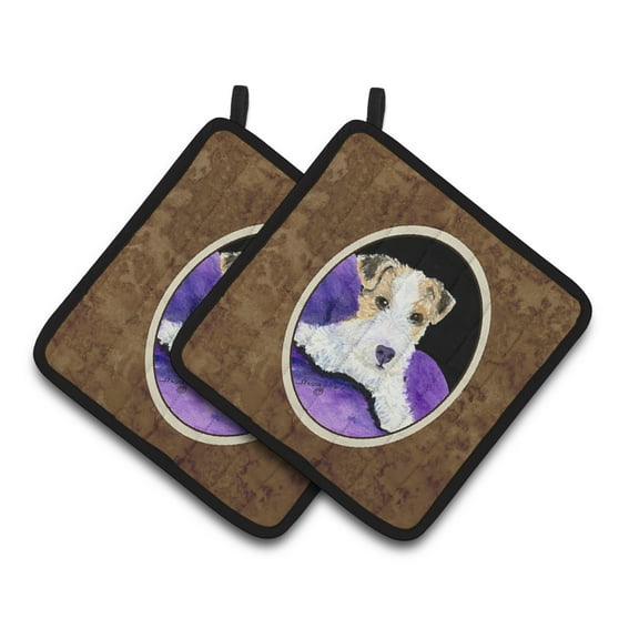 Carolines Treasures SS8971PTHD Fox Terrier Pair of Pot Holders, 7.5HX7.5W, multicolor