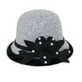 thumbnail image 1 of Chapeau Melon Petit pour Femme, Automne et Hiver, Fleurs, Rond, Décontracté, Style Bassin de Pêcheur, 1 of 3
