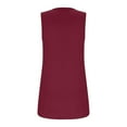 thumbnail image 5 of Lindreshi Tank Tops for Women Clearance Women's Fashion Solid Color V-neck Comfortable Loose T-shirt Sleeveless Blouse Casual Tops, 5 of 5