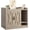 Light gray, variant on Hidden Cat Litter Box Bench - Wood Enclosure with Divider - Storage Cabinet Side Table - 33x23.6x23.9 in - White