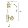 thumbnail image 6 of Yesbay 1 Pcs Ear Cuff Fine Workmanship Temperament Rhinestone Inlay Geometric High Gloss Dress Up Luxury Butterfly Chain Ear Cuff Tassel Earring Jewelry Accessories, 6 of 8