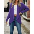 thumbnail image 3 of Women's Knitting Cardigan Plus Size Casual Long Sleeve Open Front Drape Knitted Cardigans Sweater Outwear Alsol Lamesa, 3 of 6