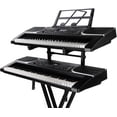 thumbnail image 1 of Universal Double Keyboard Stand - Second Tier Electronic Organ Holder Rack | Portable Piano Stand Musical Instrument Rack with Adjustable Height, 1 of 5