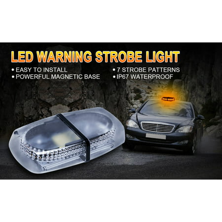 7-Flash Modes Emergency Warning Strobe Light Breakdown Hazard Flash Beacon Lights Bar Caution Warning for Car Vehicle Van Truck SUV 240 (Best Car Breakdown Deals)