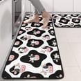 thumbnail image 2 of Kitchen Rugs Sets Of 2,White Cow Black Spot Pattern (8) Anti Fatigue Kitchen Mat Rugs Non Slip Washable,Decorative Kitchen Floor Mats for Kitchen,Sink,Laundry,17"x47"+17"x47", 2 of 5