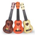 thumbnail image 3 of Children Small Size Musical Instruments Imitated Ukulele Mini Guitar Playing Toy with Four Strings (44cm, Coffee), 3 of 7