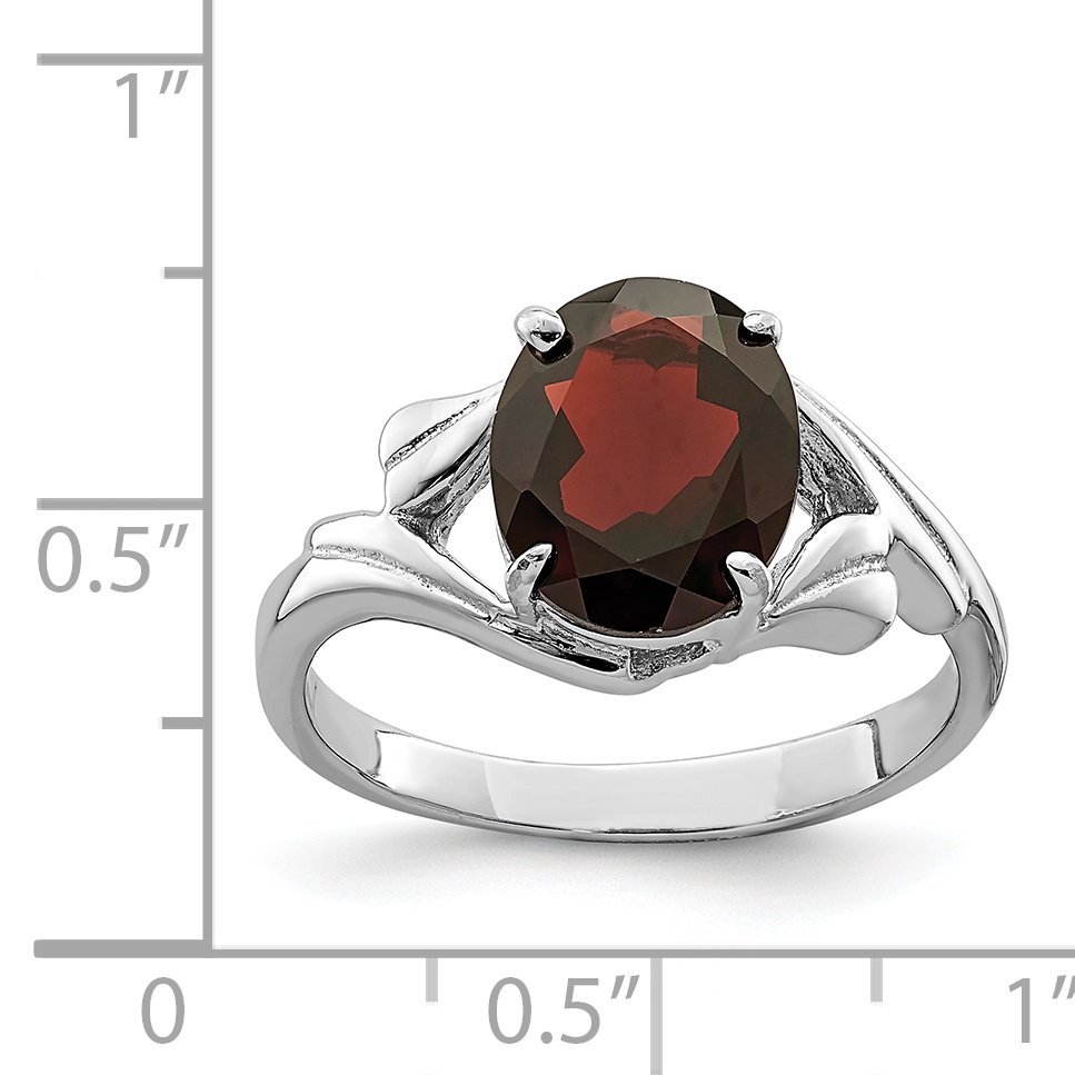 Bague En Argent Sterling 925 Avec Grenat Rond – Pierre Naturelle, Fait Main, Taille Homme