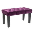 thumbnail image 4 of Marilyn Velvet 36" Bench, Mutliple Colors, 4 of 5