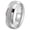 silver, variant on Men's Women's Stainless Steel 8MM Simple Sand Blast Finish Dome Ring Silver Size 7