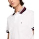 thumbnail image 2 of Polo Tommy Hilfiger de dos tonos con cuello oscuro para hombre, blanco, 2 of 5