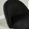 thumbnail image 4 of Modern Velvet & Metal Air Lift Stool in Black, 4 of 4