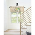 thumbnail image 6 of Kitchen Cafe Valance Curtain for Small Windows,Farm Vegetables Artichoke Plant Rod Pocket Short Valances Farmhouse Barn on Kraft Paper Window Treatment Panel for Living Room/Bedroom/Bathroom,54x18in, 6 of 9