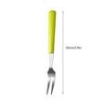 thumbnail image 3 of SLYNSHome Fruit Forks Stainless Steel Tasting Appetizer Forks Portable Cocktail Salad Forks for Party Travel - Green, 3 of 8