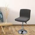 thumbnail image 4 of Polyester Chairs Cover Removable Washable Stool Protectors Short Back Stool Slipcover Case Dark Gray, 4 of 9
