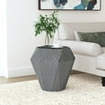 thumbnail image 2 of Jacinto Octagonal Solid Mango Wood Side Table Grey, 2 of 5