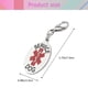thumbnail image 2 of Llavero Etereauty con colgante de servicio para perros, etiqueta para chaleco, bolso, mochila, soporte de acero inoxidable para enfermera, soporte de plata para uso médico., 2 of 7