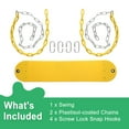 thumbnail image 5 of Zimtown Heavy Duty Swing Seat Set Replacement Swings Slides Gyms Outdoor 660lb Weight Capacity Yellow, 5 of 6