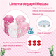 thumbnail image 4 of 4 Lámparas De Papel Redondas De 25cm, Pantalla De Decoración Malubero, Rosa, 4 of 5