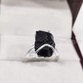 thumbnail image 5 of Natural Black Tourmaline Ring, Rough Tourmaline Gemstone Ring, October Birthstone, Wire, 925 Sterling Silver, Womens Ring, Christmas, Thanksgiving, Handmade, Statement Jewelry, Raw Gemstone Jewelry, 5 of 5