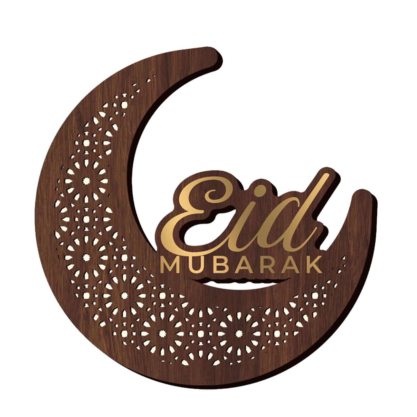 Eid Decor Night Light Wooden Eid DIY Ornament, Pretty Decorations for