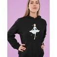 thumbnail image 2 of Manga Girl Soft Ballerina Hoodie Women -Image by Shutterstock, Female Small, 2 of 4