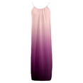 thumbnail image 5 of DHFJKG Summer Dress Women Sleeveless Gradient Backless Spaghetti Strap Flowy Boho Beach Maxi Dress Trendy Dresses, 5 of 5