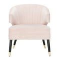 thumbnail image 2 of SAFAVIEH Stazia Mid-Century Retro Wingback Accent Chair, Pale Pink/Black, 2 of 7