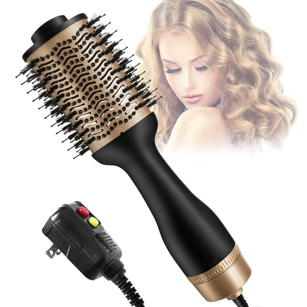 eTopeak Hot Air Brush, One Step Hair Dryer Brush for Fast Drying  Straightening Curling Salon, Golden and Black 