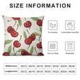 thumbnail image 6 of PIKWEEK  Cherry Pillow Case Sweet Red Ripe Cherries Throw Pillow Cover Square Cushion Case for Sofa Couch Car Bedroom Living Room Decor 2pc, 6 of 6