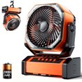 thumbnail image 1 of Ventilador LED para acampar con luz, batería recargable de 20000 mAh, 1 of 7